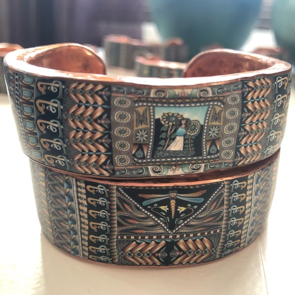Datura Art Handmade Global Artisans Copper Cuffs - Picture 3 of 14